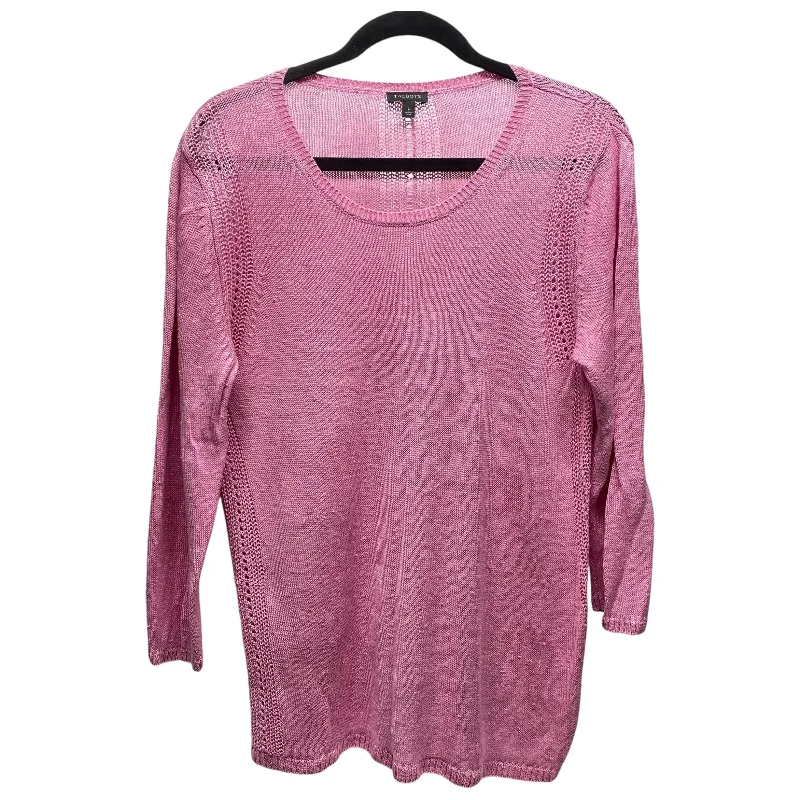 Sweater By Talbots In Pink, Size: L