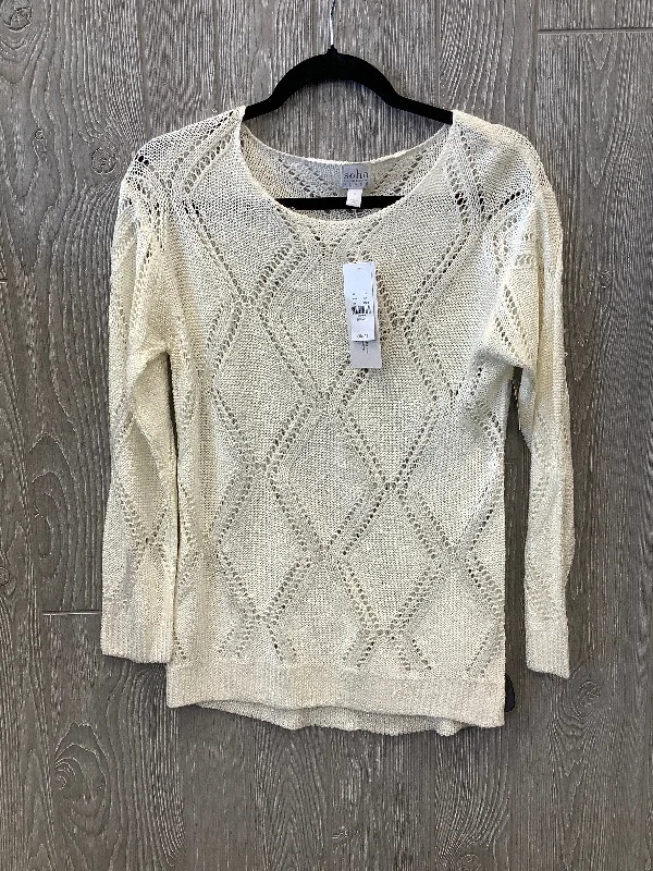 Sweater By Soho Design Group In White, Size: S