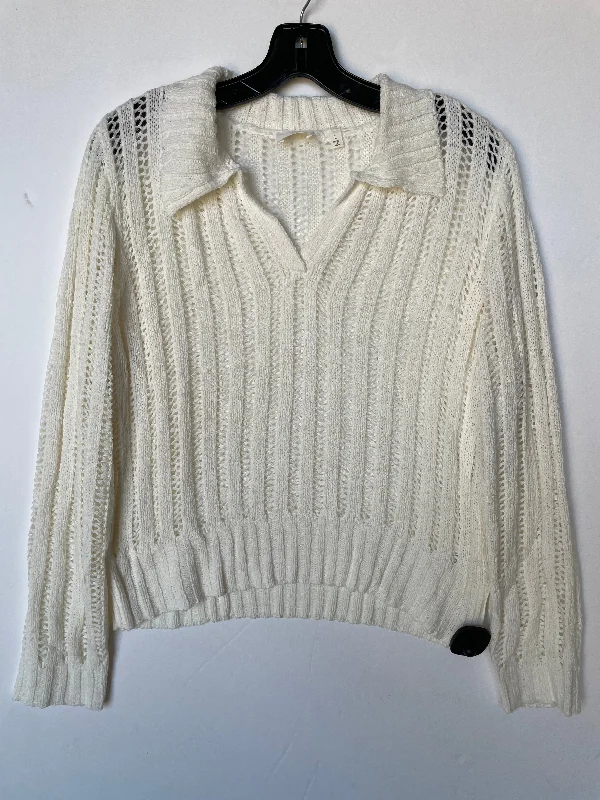 Sweater By Cyrus Knits In White, Size: L