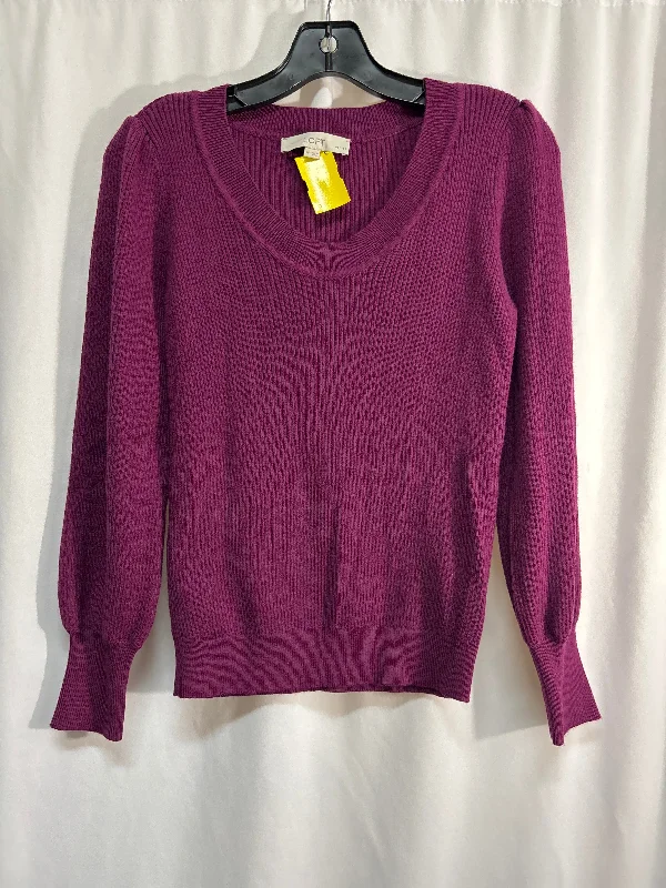 Sweater By Loft In Purple, Size: Mp