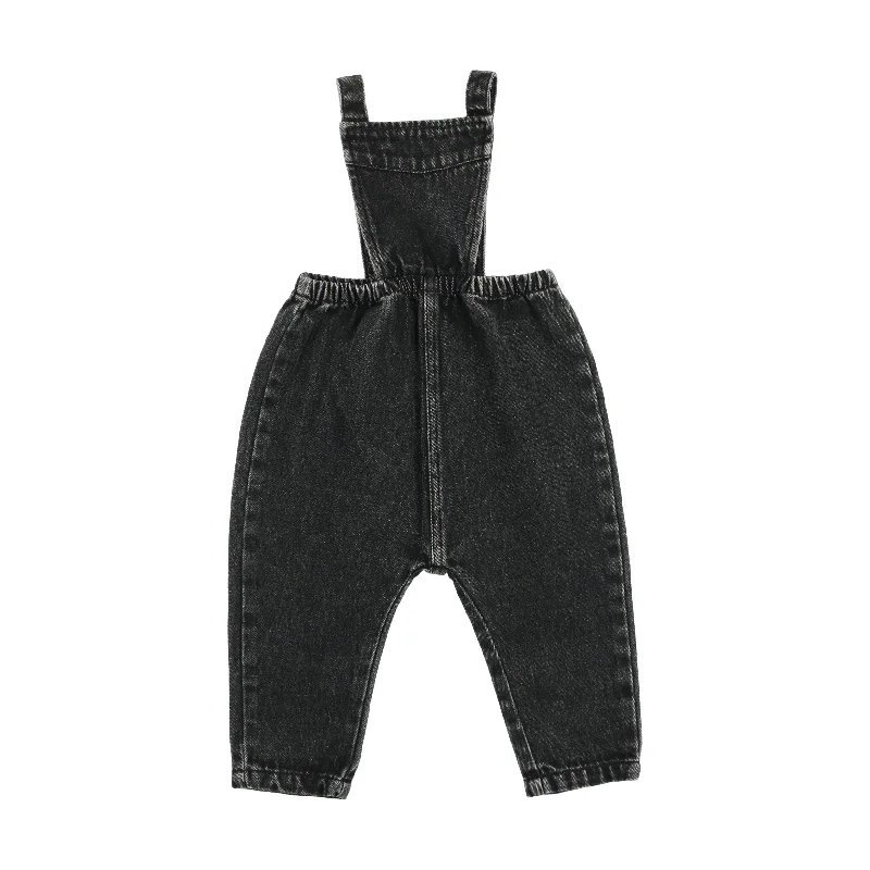 Analogie Denim Bib Overalls - Black Denim