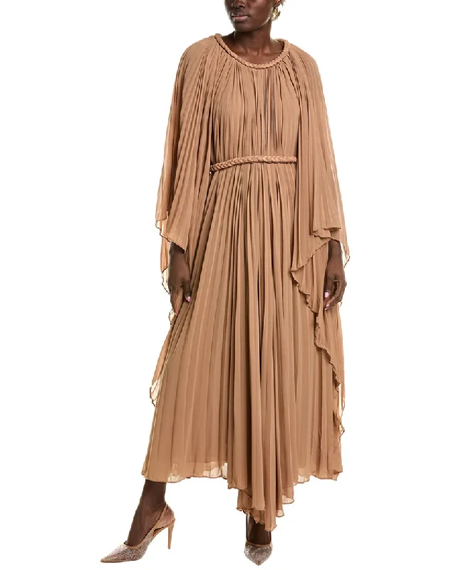 Beulah Pleated Midi Caftan Dress