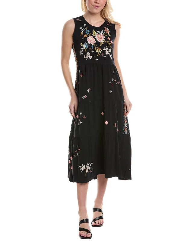 Johnny Was Ceretti Tiered Maxi Tank Dress