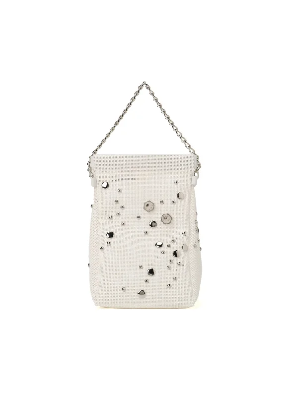 MICRO MESH DOT STUDS POUCH L