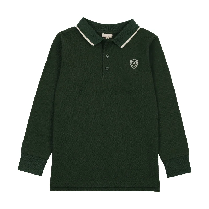 Lil Legs Logo Long Sleeve Polo - Green