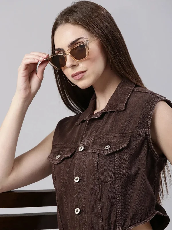 Women Solid Coffee Brown Basic Jumpsuit-GZ-5608-Coffeebrown