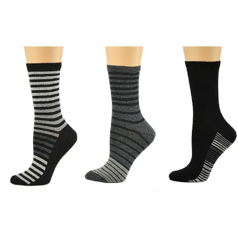 3-pair Pack (Charcoal/Black/Black Stripe)