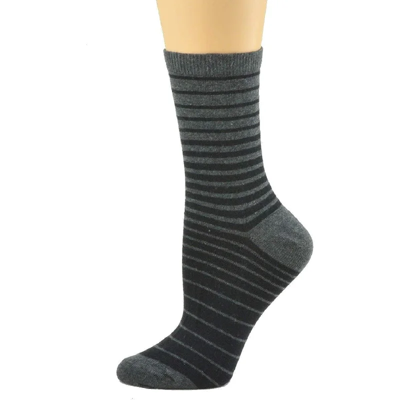 Sierra Socks Women's Striped Cotton 1 Pair or 3 Pair Pack Socks