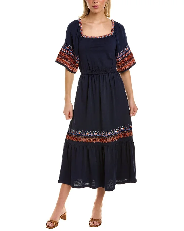 Boden Embroidered Midi Dress