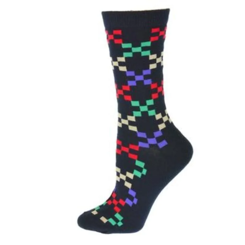 Colorful Women's Crew Socks - Cotton Blend