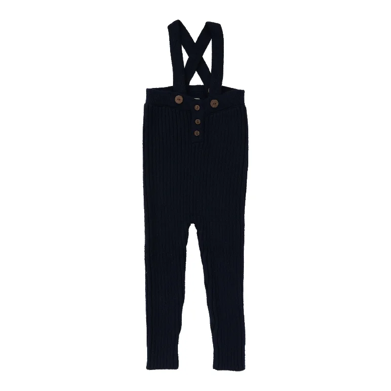 Analogie Rib Knit Overalls - Navy