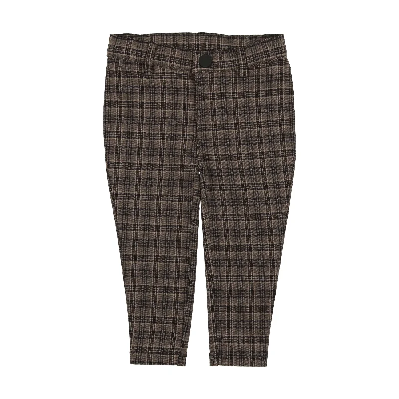 Analogie Pants - Navy/Brown Plaid