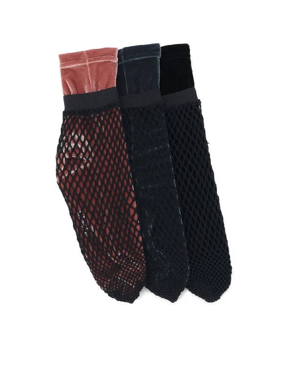 Stretch Velour Net Layered Socks