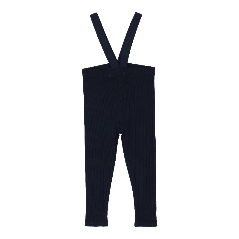 Lil Legs Suspender Leggings - Navy