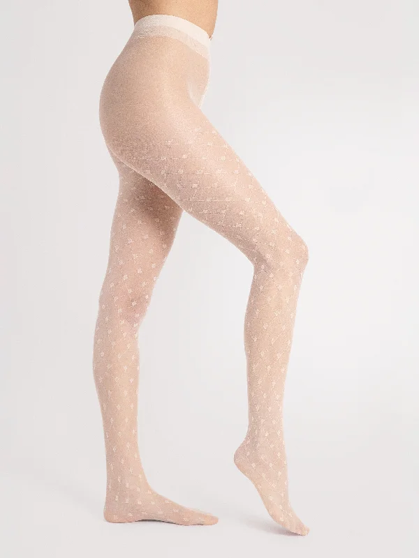 FiORE Hailey Double Diamond Rhombus Patterned Tights 15 Denier