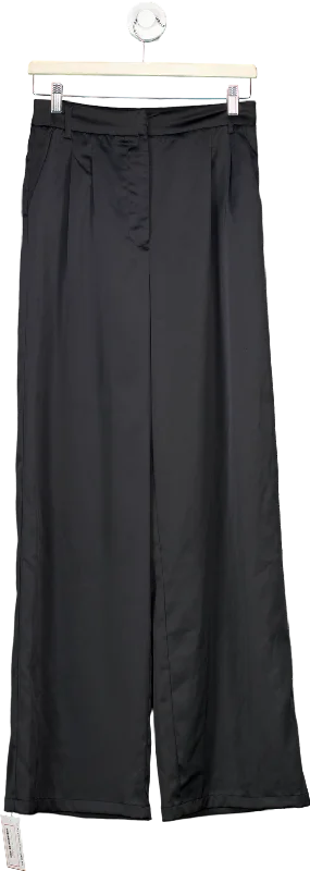 BikBok Black Wide-Leg Trousers EU 36 UK 8