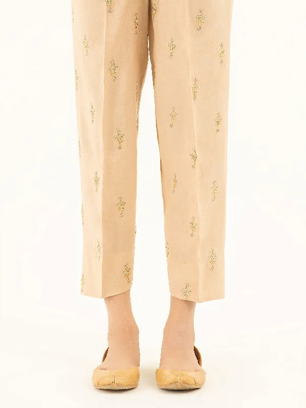 Embroidered Silk Trousers