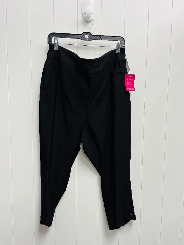 Capris By Kim Rogers In Black, Size: 18