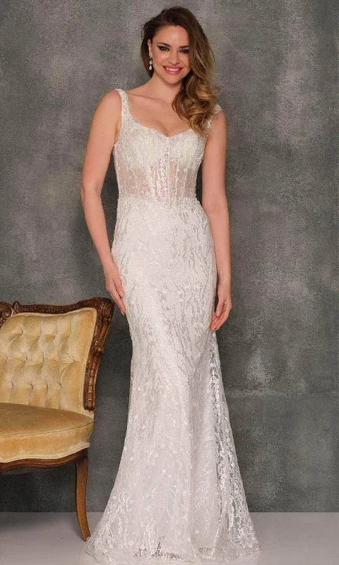 Dave & Johnny Bridal A10454 - Sheer Corset Bridal Gown