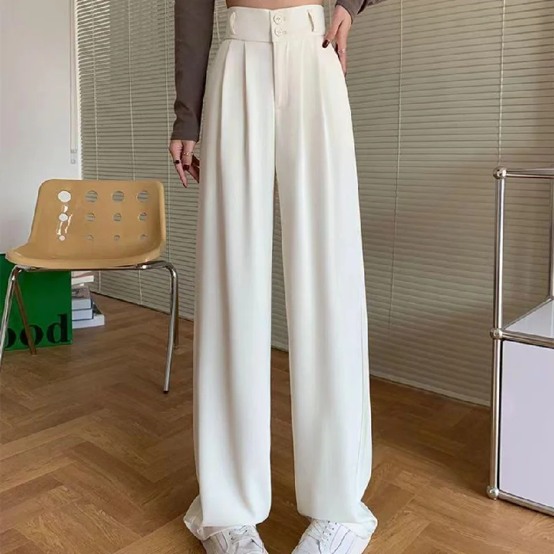 Crest Wide Leg High Waist Pants