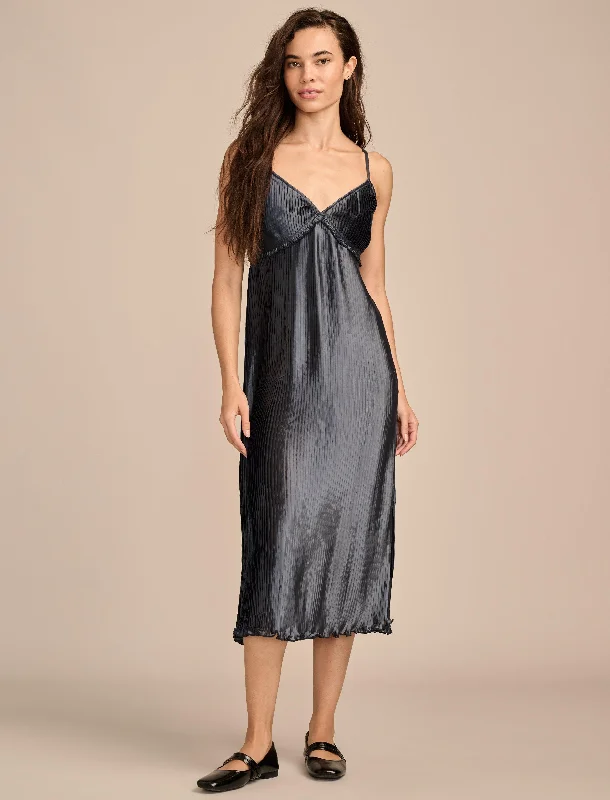 Lucky Brand Women's Pleated Midi Dress