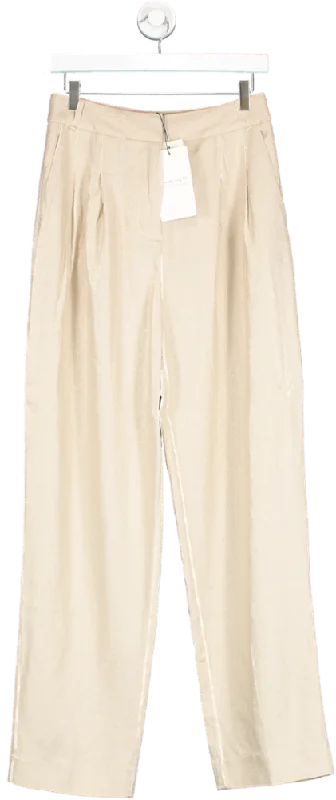 Phase Eight Beige Linen Blend Addison Pleat Front Trouser BNWT UK 8