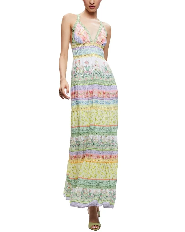 alice + olivia Karolina Paneled Halter Maxi Dress