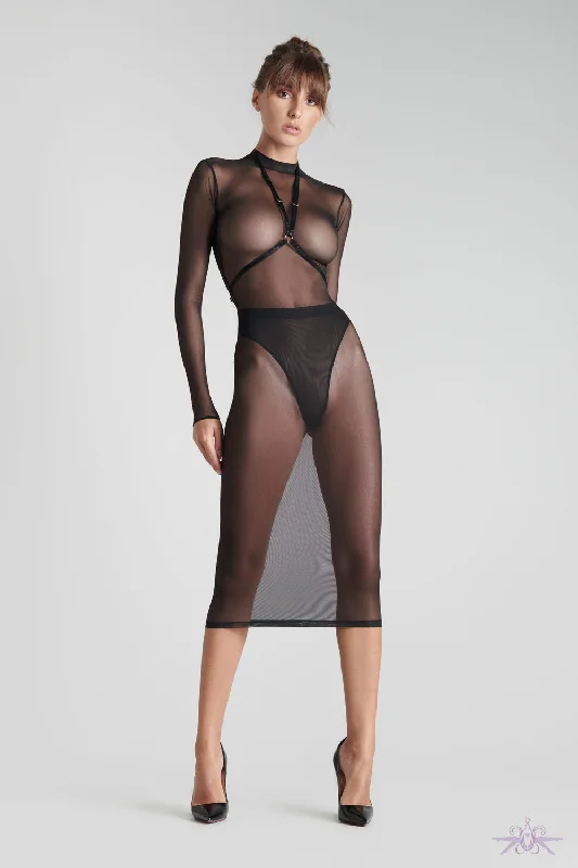 Maison Close Corps a Corps Sheer Dress with Harness