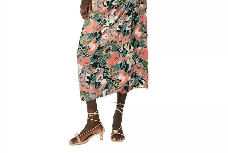 Edna Printed Midi Dress In Gypsy Bloom