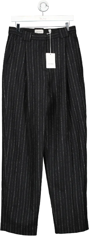 Dagmar Black Valerie Trousers In Pinstripe UK 12