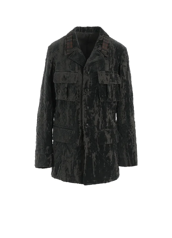 GRUNGE VELVET ARMY JACKET