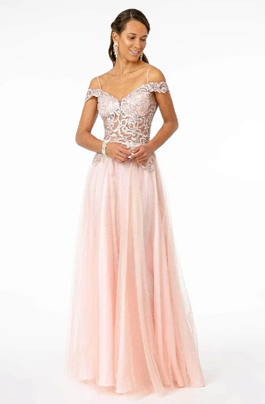 Elizabeth K GL2953 - Cold Shoulder A-Line Prom Gown