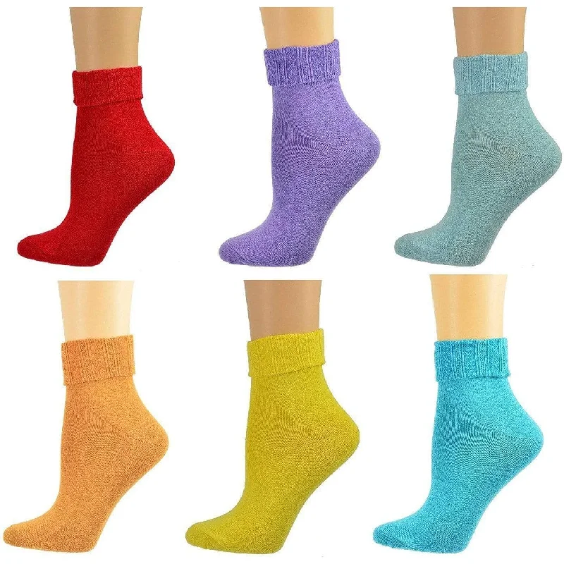 Women's Cotton Crew Socks in Dreamy Colors