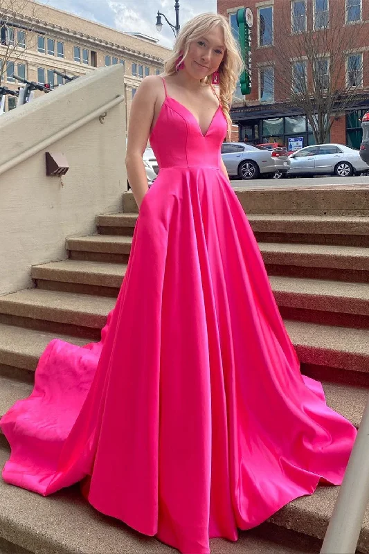 Simple Classic Empire-Waist Sleeveless A-Line  Long Prom Formal Dress