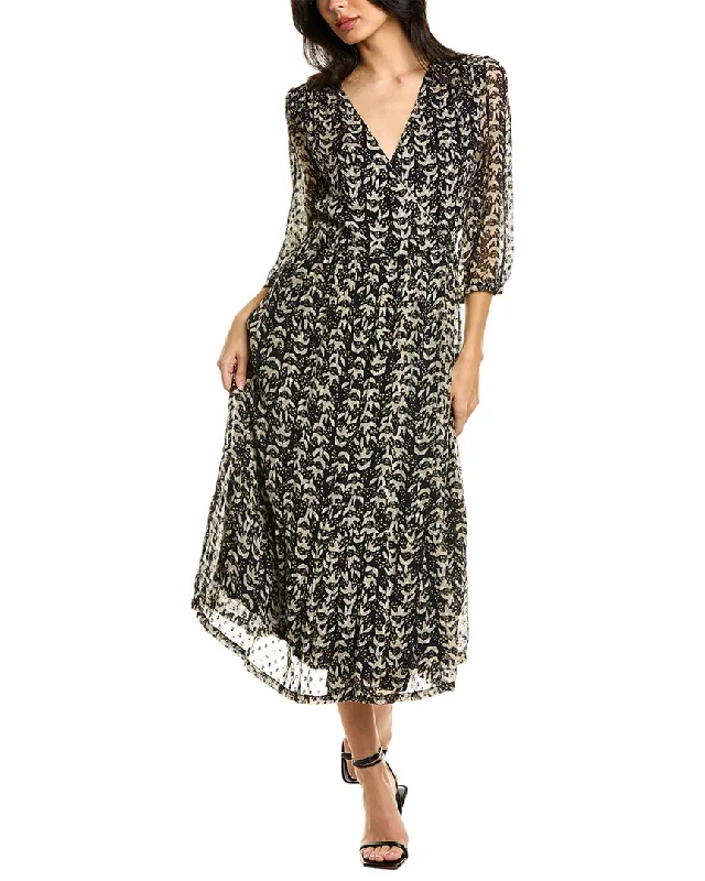 ba&sh Open-Front Midi Dress