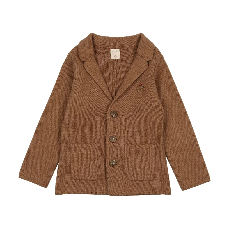 Analogie Crest Knit Blazer - Camel