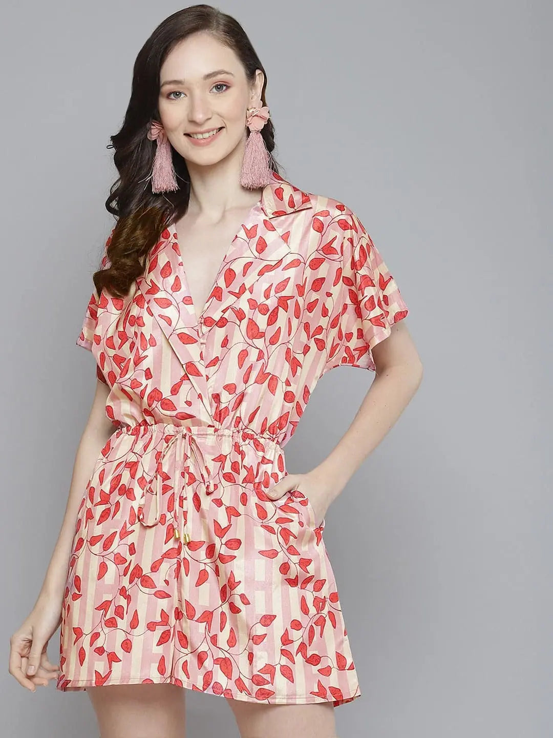 Women Printed Pink Jumpsuits & Sets