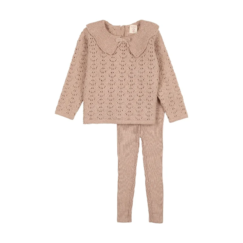 Analogie Girls Knit Set - Pink