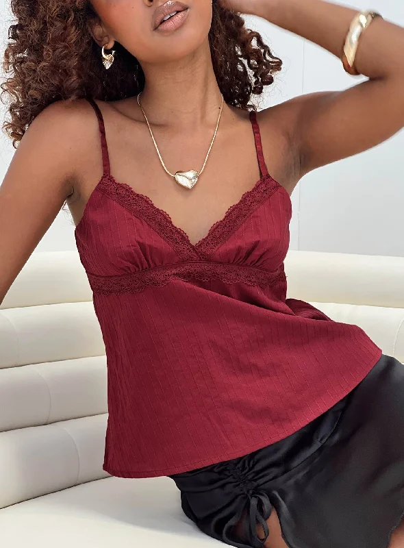 Lunya Top Burgundy