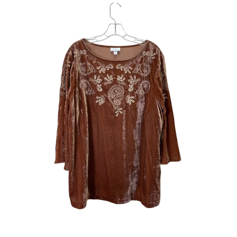 Top Ls By J. Jill In Brown, Size:Xl